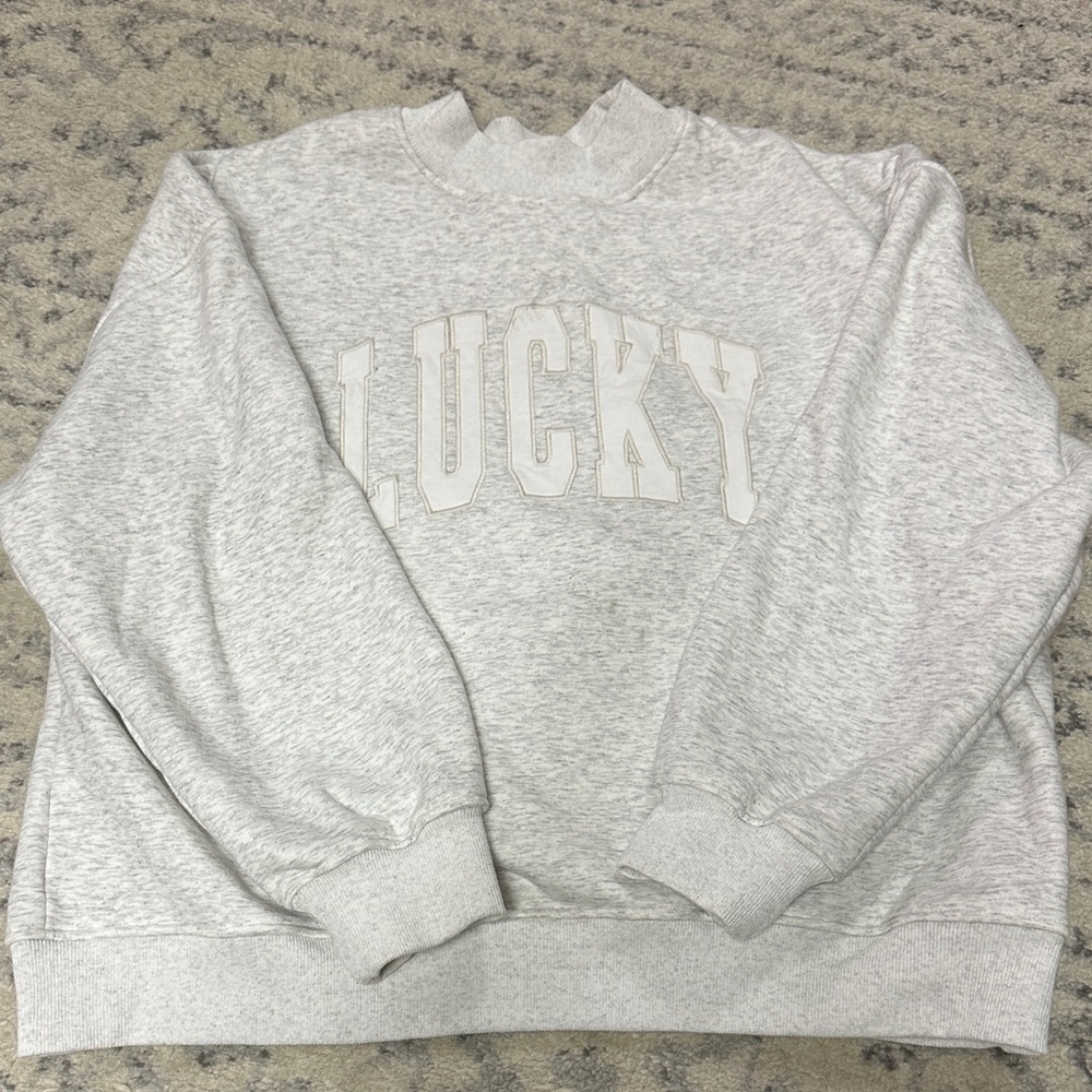 Altar'd State Gray Mock Neck Sweatshirt